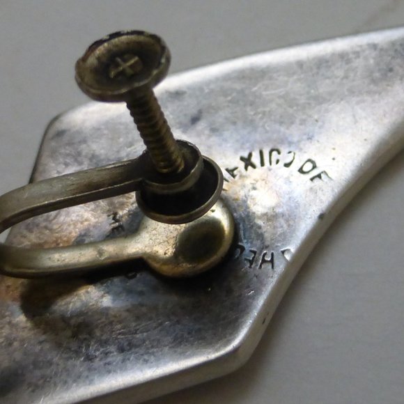 Sterling Silver Screw Back Earrings Mexico - Picture 5 of 7